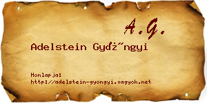 Adelstein Gyöngyi névjegykártya