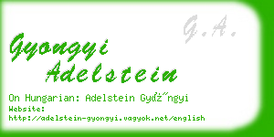 gyongyi adelstein business card
